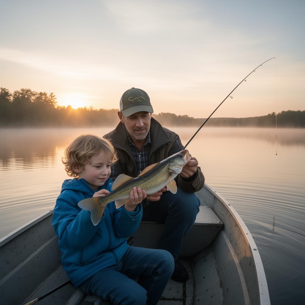 Fishing on the lake