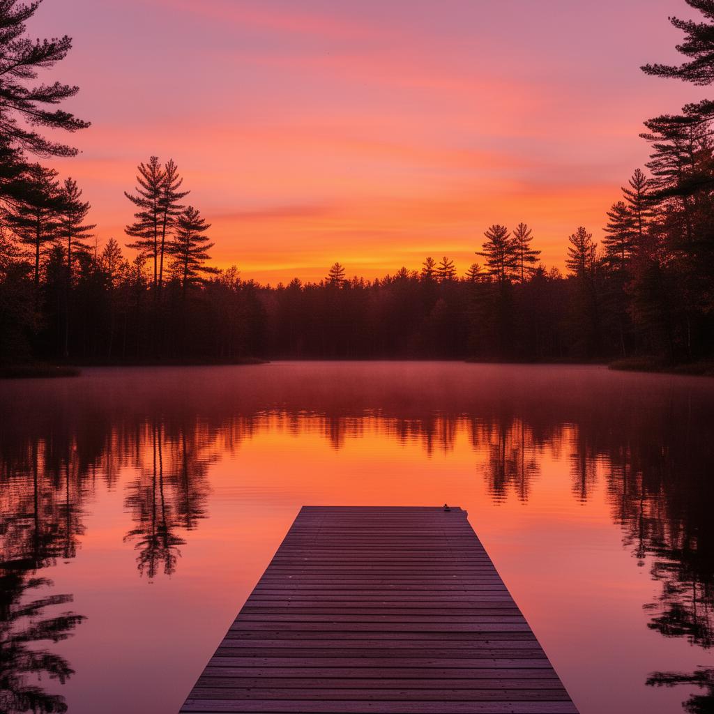 Sunset over Deer Lake